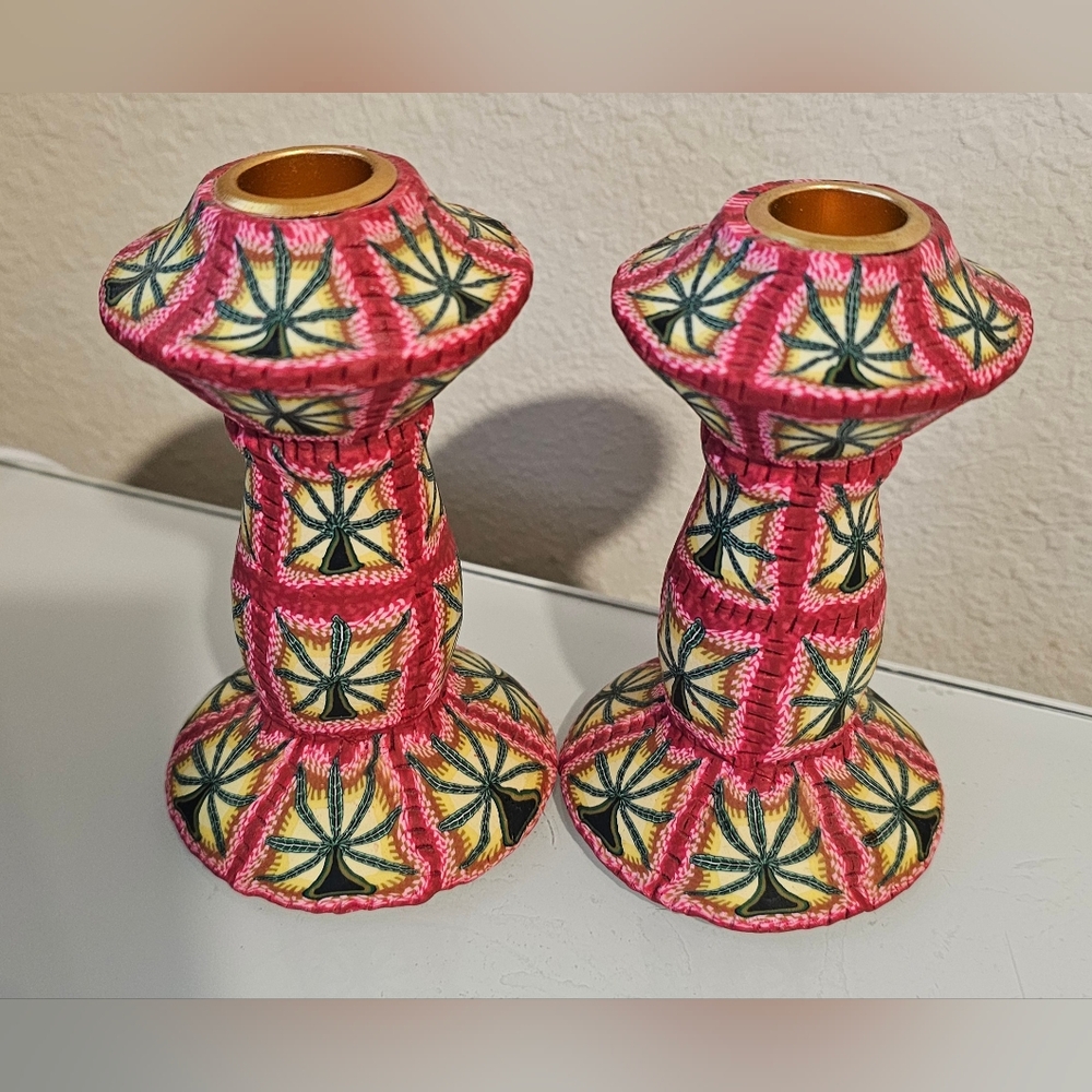 Boho Candlestick Holders - Maximalism Decor Handmade